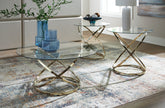 Warmstead Furniture - Ashley Furniture - Crimonti Table (Set of 3) - Occasional Table Set (3/CN) / Champagne - T273-13
